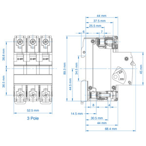 Altech Corporation 3D10UR-ND 3 Phase Breaker Altech Corporation 3D10UR-ND 3 Phase Breaker
