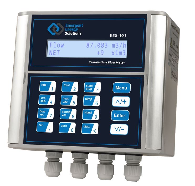 EES-101 Smart Ultrasonic Flowmeter (1" - 48" Pipe Size)